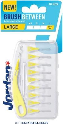 Jordan* Brush Between Interdental Brushes L Interchangeable Tips 10Pcs. (10 x, 148 mm)