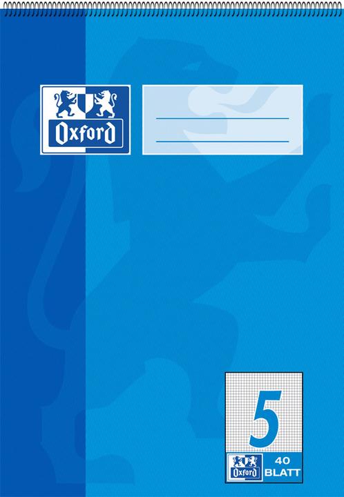 Produktbild Oxford Schulblock (A5, Kariert, Harter Einband)