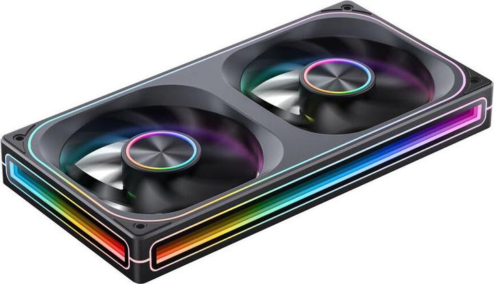 Actual product image Jonsbo ZA-240 Infinity Mirror ARGB PWM Lüfter - 240mm, schwarz (240 mm)