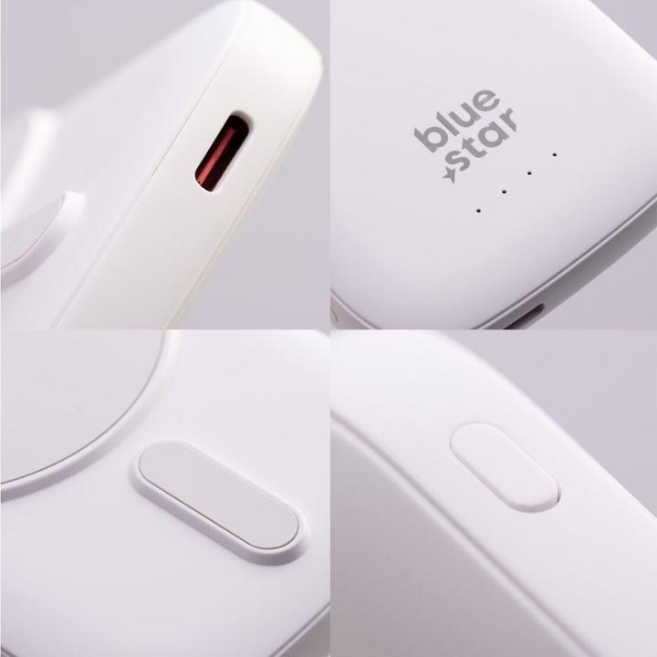 Produktbild Power bank Blue Star Powerbank compatible with MagSafe Blue Star Slim DG-P8 15W 5000 mAh biały (5000 mAh, 15 W, 19.25 Wh)