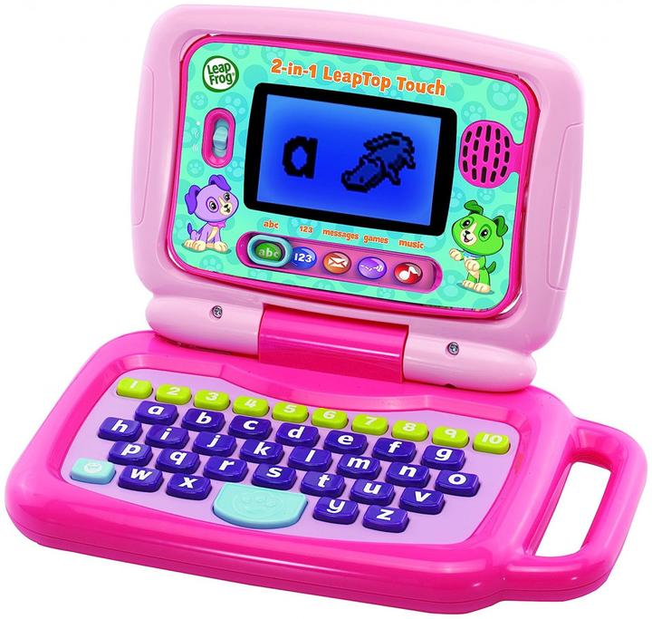 Produktbild VTech 600953 Leap Frog Kids 2 in 1 Touchscreen Activity and Music Laptop - Pink (English Version) 3+ (Englisch)