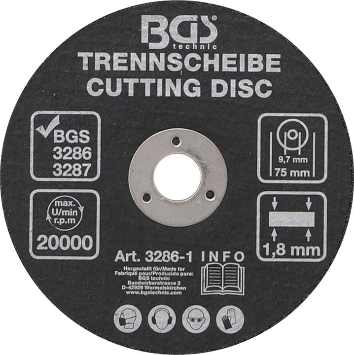 Immagine prodotto BGS Disco da taglio Ø 75 x 1,8 x 9,7 mm