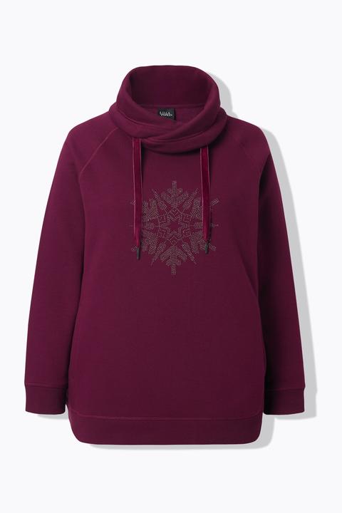 Produktbild Ulla Popken Sweatshirt, Schneeflocke, Stehkragen, Langarm (60)