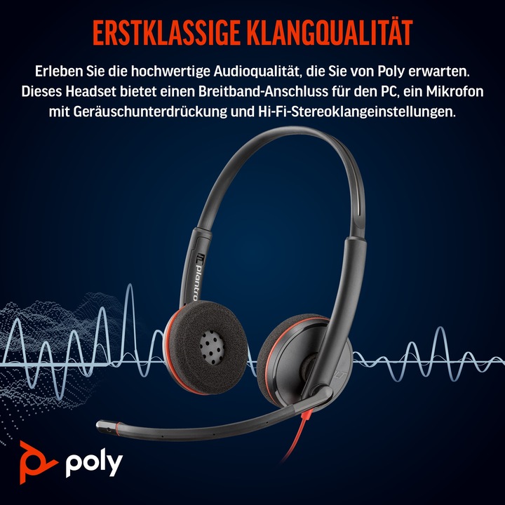 Actual product image Poly BW 3220 USB-C HS +USB-C/A (Cable, USB-A)