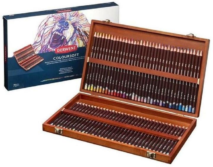 Produktbild Derwent Coloursoft Buntstifte-Geschenkset (Mehrfarbig, 72 x)