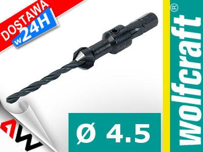 Actual product image wolfcraft 1 pilot drill with countersink, S=6-kt., ø4.5-12