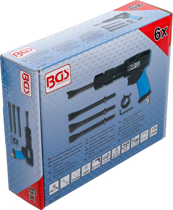 Actual product image BGS Pneumatic chisel hammer set | with quick-release chuck | 10 mm (Air blast)