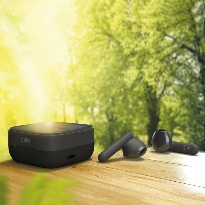 Produktbild SBS TWS Twin KOBO mit Solarpanel 300mAh Ladestation black (80 h, Kabellos)