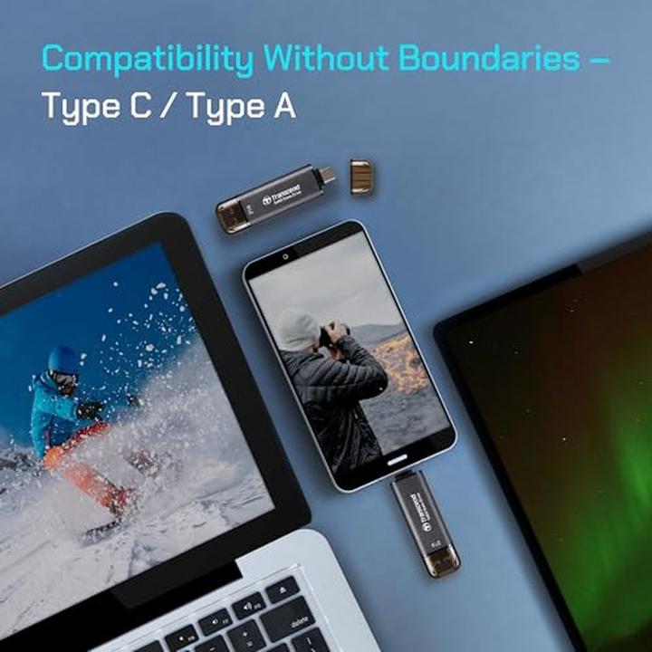 Actual product image Transcend ESD310C (1000 GB, USB-A, USB-C)