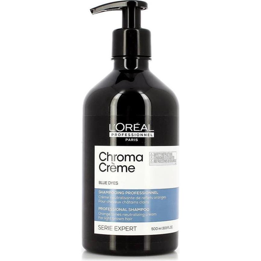 Thumbnail - L'Oréal Professionnel, Shampoo, CHROMA CRÈME blue dyes professional shampoo 500 ml (500 ml, Flüssiges Shampoo)
