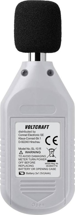 Actual product image Voltcraft Schallpegel-Messgerät SL-10 R 30 - 130 dB 31.5 Hz - 8 kHz Gehäuse au