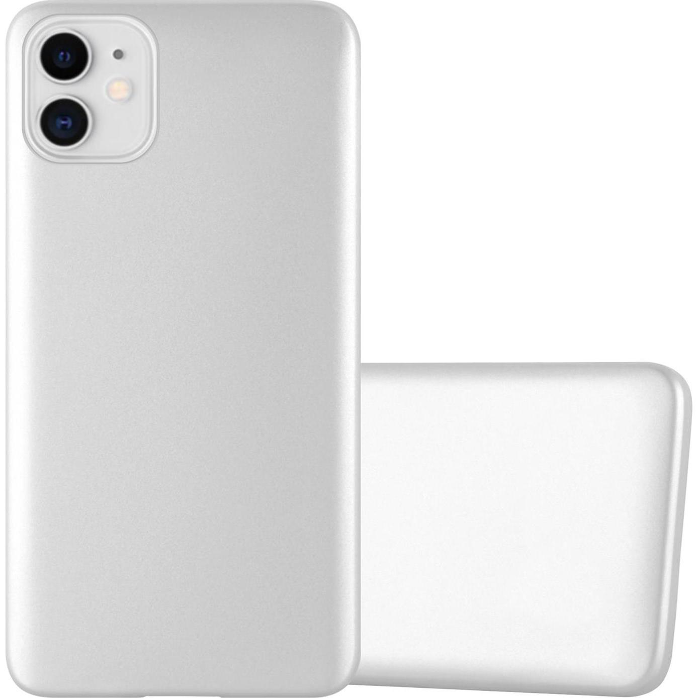 Cadorabo TPU Matt Metallic Cover (Apple iPhone 11), Smartphone Hülle, Silber