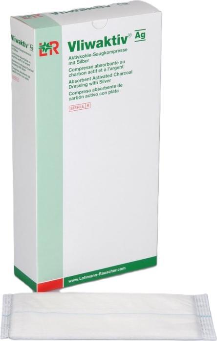 Produktbild Vliwaktiv Ag Aktivkohle Verband steril
