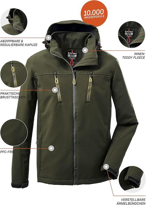 Produktbild Killtec Giacca Softshell con Cappuccio Staccabile (M)