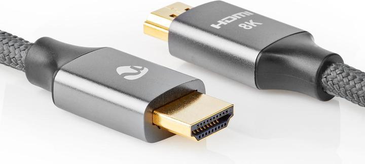Produktbild Nedis Ultra High Speed ​​HDMI -Kabel - 48 Gbps - 1 m - rund - Metall - Anthrazit (1 m)