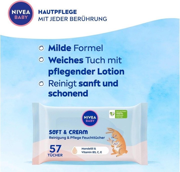 Produktbild NIVEA Soft & Cream Feuchttücher Quattro (228 Stück)