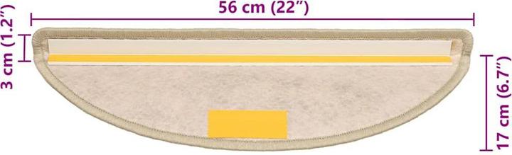 Immagine prodotto vidaXL Stufenmatte (56 x 17 cm)