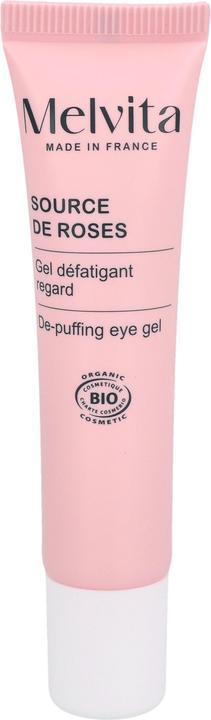 Melvita Gel occhi rivitalizzante Source de Roses (Gel per la cura degli occhi, 15 ml, Giorno + Notte)