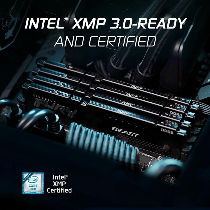 Image du produit Kingston 64GB DDR5 6000MT/S CL30 DIMM (2 x 32GB, RAM DDR5, DIMM)