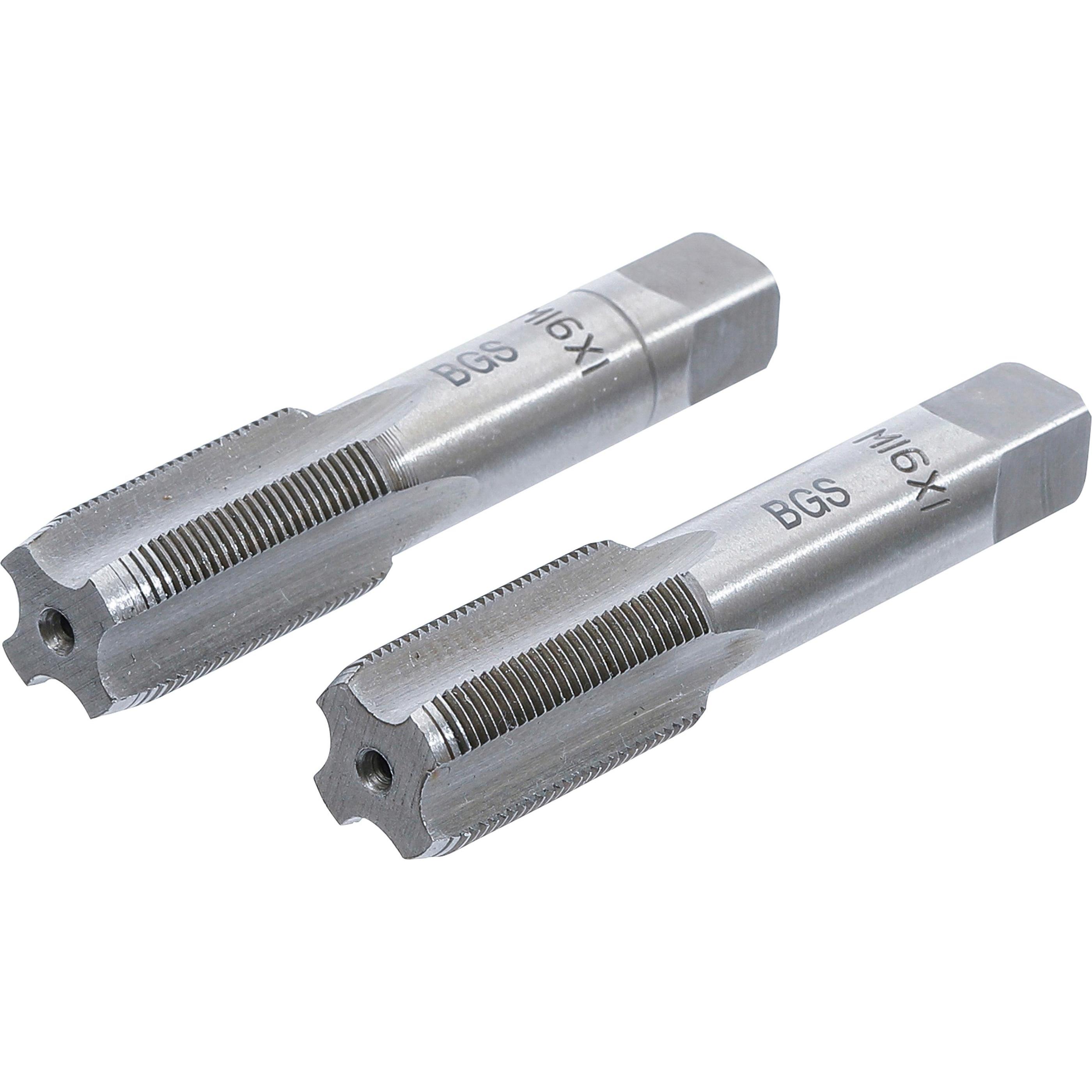 BGS, Gewindeschneider + Gewindebohrer, Gewindebohrer Vor- und Fertigschneider M16 x 1,0 mm 2-tlg.
