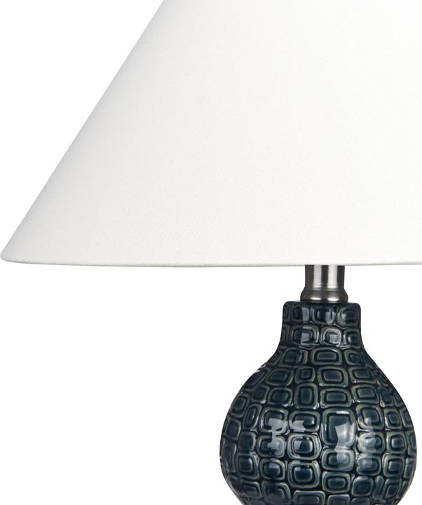 Image du produit Beliani Lampe de table en céramique bleu foncé/blanc 60 cm MATINA