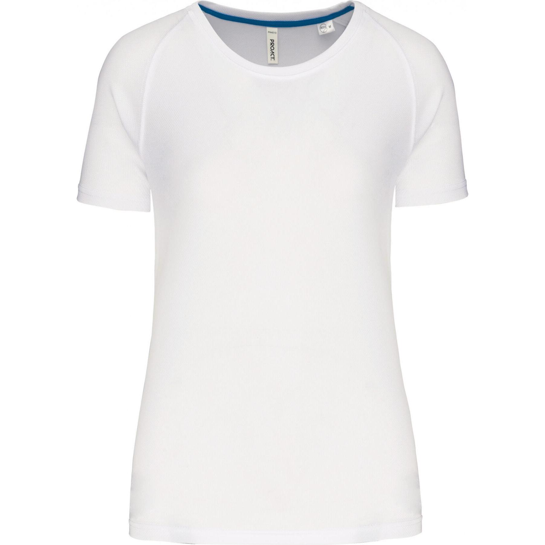 Proact, Damen, Sportshirt, Recyceltes Rundhals-Trikot, Damen (XS), Weiss, XS