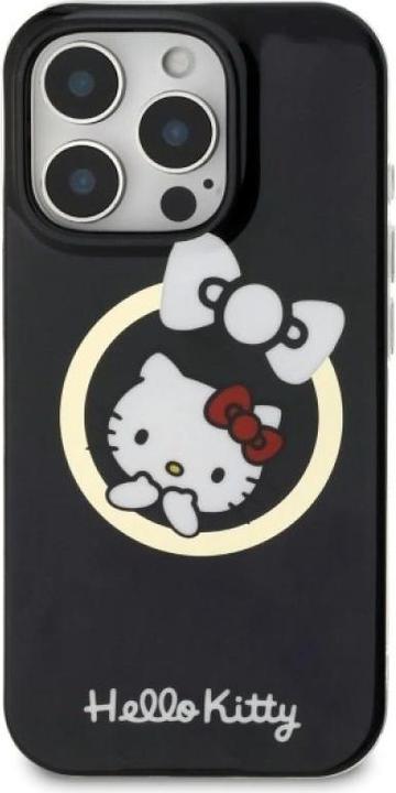 Actual product image Hello Kitty HKHMP16LHFLBK iPhone 16 Pro 6,3" czarny/black hardcase IML Fun bow Magsafe (Apple iPhone 16 Pro)