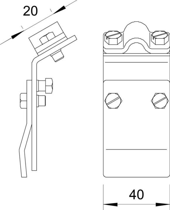 Actual product image OBO Bettermann OBO 262 8-10mm gutter clamp