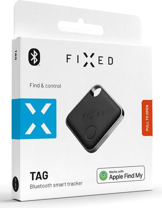 Actual product image Fixed Tag with Find My support, Black (iOS)