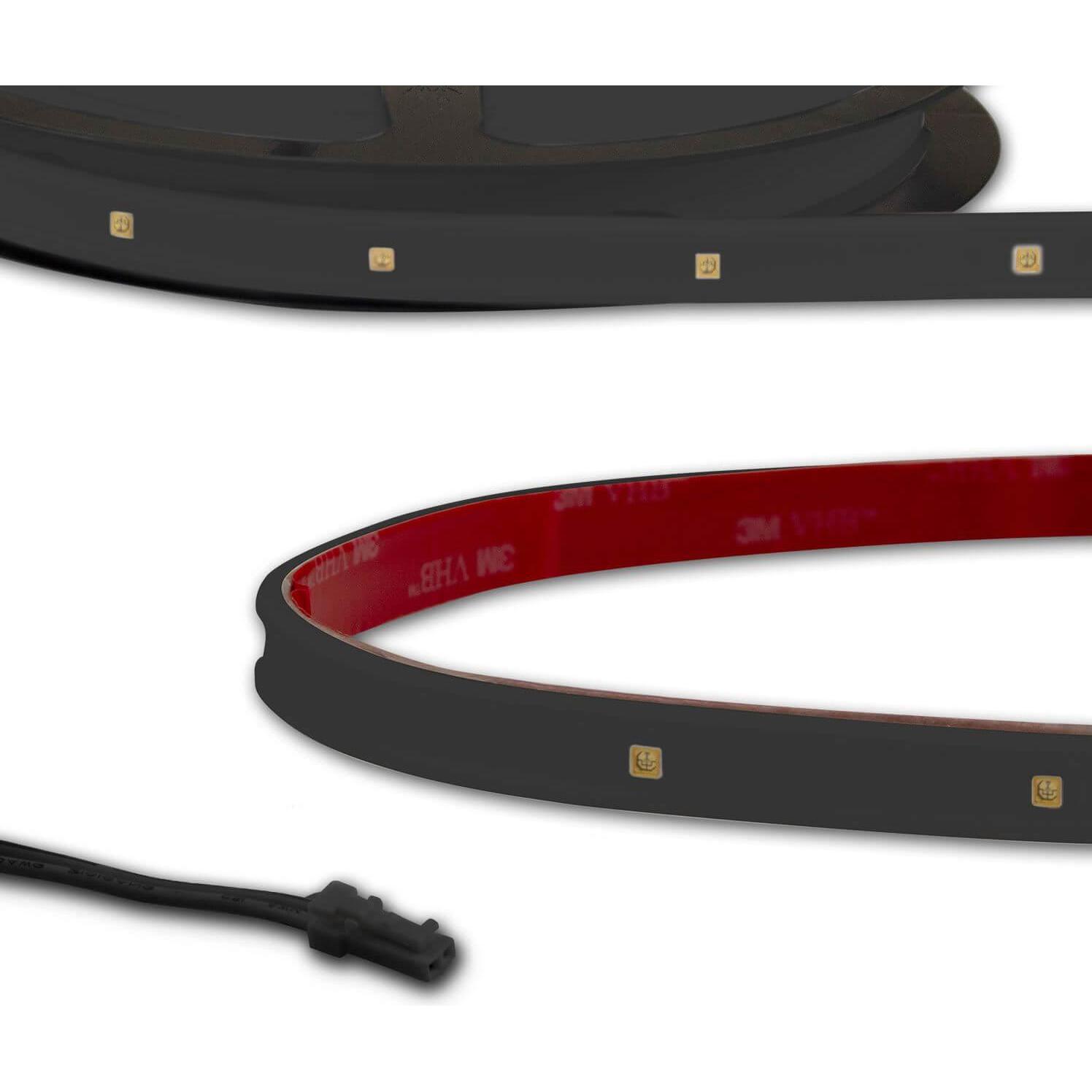 Isoled, Striscia LED, Striscia LED UV-C MiniAMP Flexband 270nm, 12V DC, 6W, IP54, 116cm, nero, uno. cavo + tempi (116 cm)