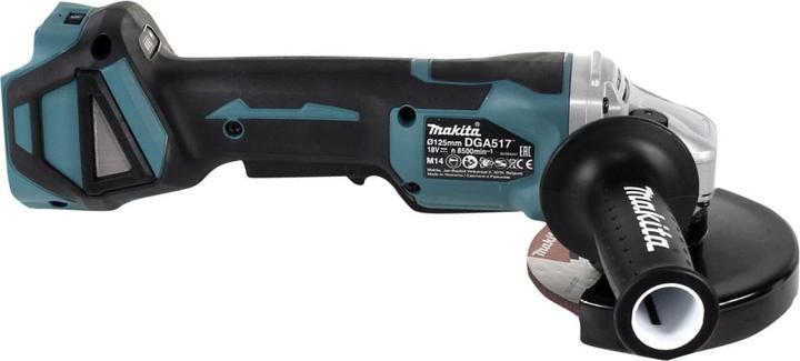 Actual product image Makita DGA 517 M1 Battery angle grinder 18 V 125 mm Brushless + 1x battery 4.0 Ah - without charger (125 mm)
