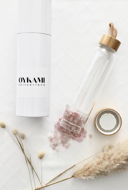 Immagine prodotto Oykami Set regalo bottiglia d'acqua - quarzo rosa