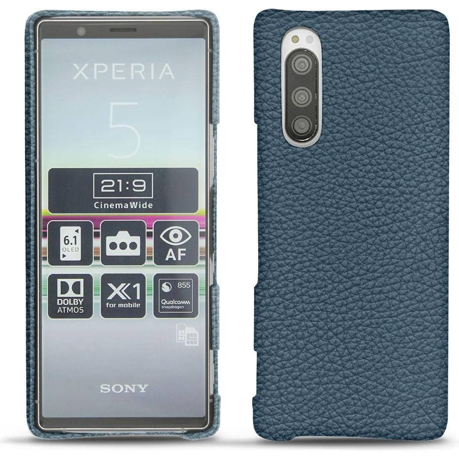 Noreve Lederschutzhülle (Sony Xperia 5), Smartphone Hülle, Blau