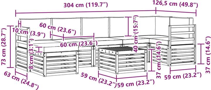 Produktbild vidaXL Outdoor-Sofa