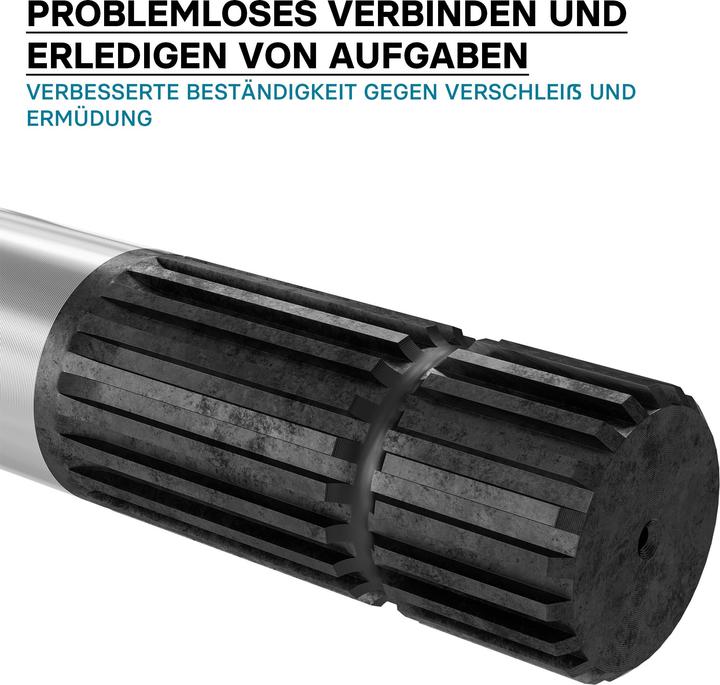 Produktbild Wiltec Zapfwellen Keilwelle E1 300mm Vielkeilwelle für PTO-Shaft mit 1 3/4" Z20 Traktor (Traktorzubehör)