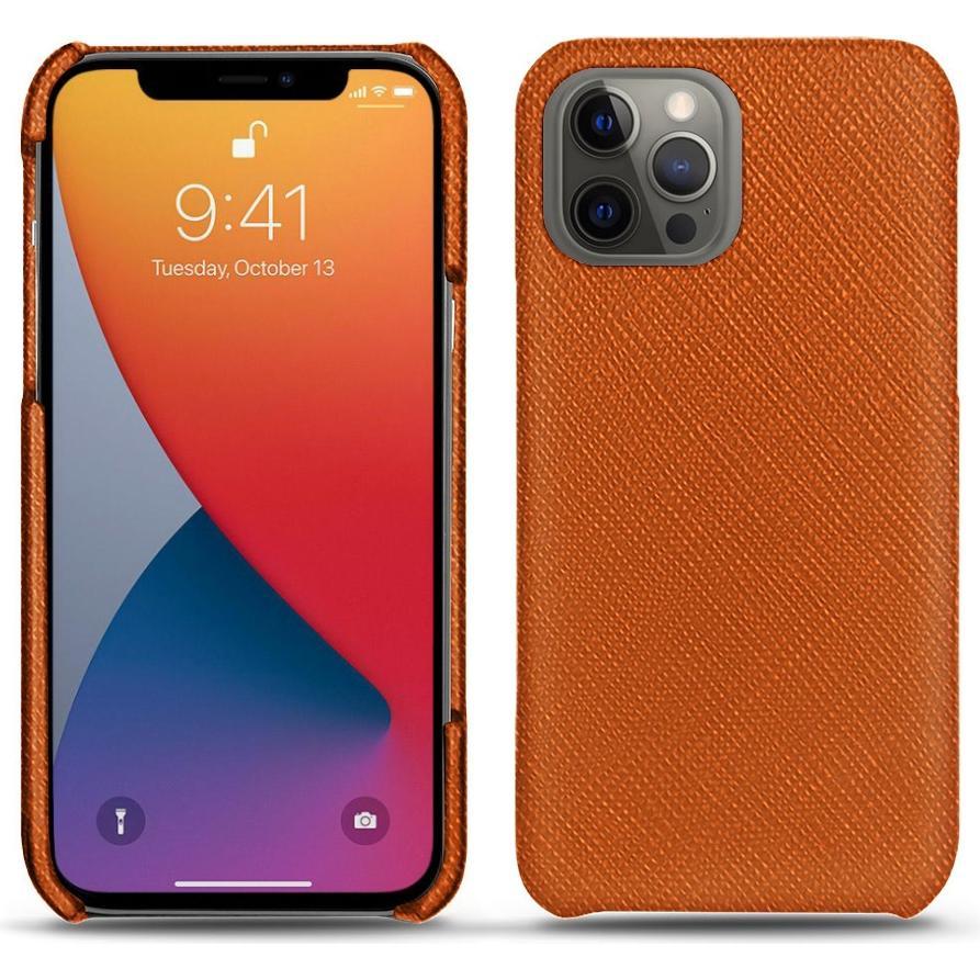 Noreve Lederschutzhülle (Apple iPhone 13 Pro Max), Smartphone Hülle, Orange