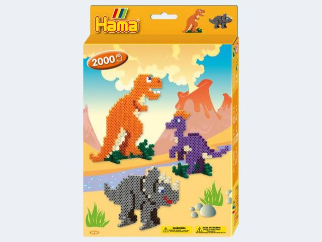 Actual product image Hama Perlen Ironing beads set Midi- Dino World