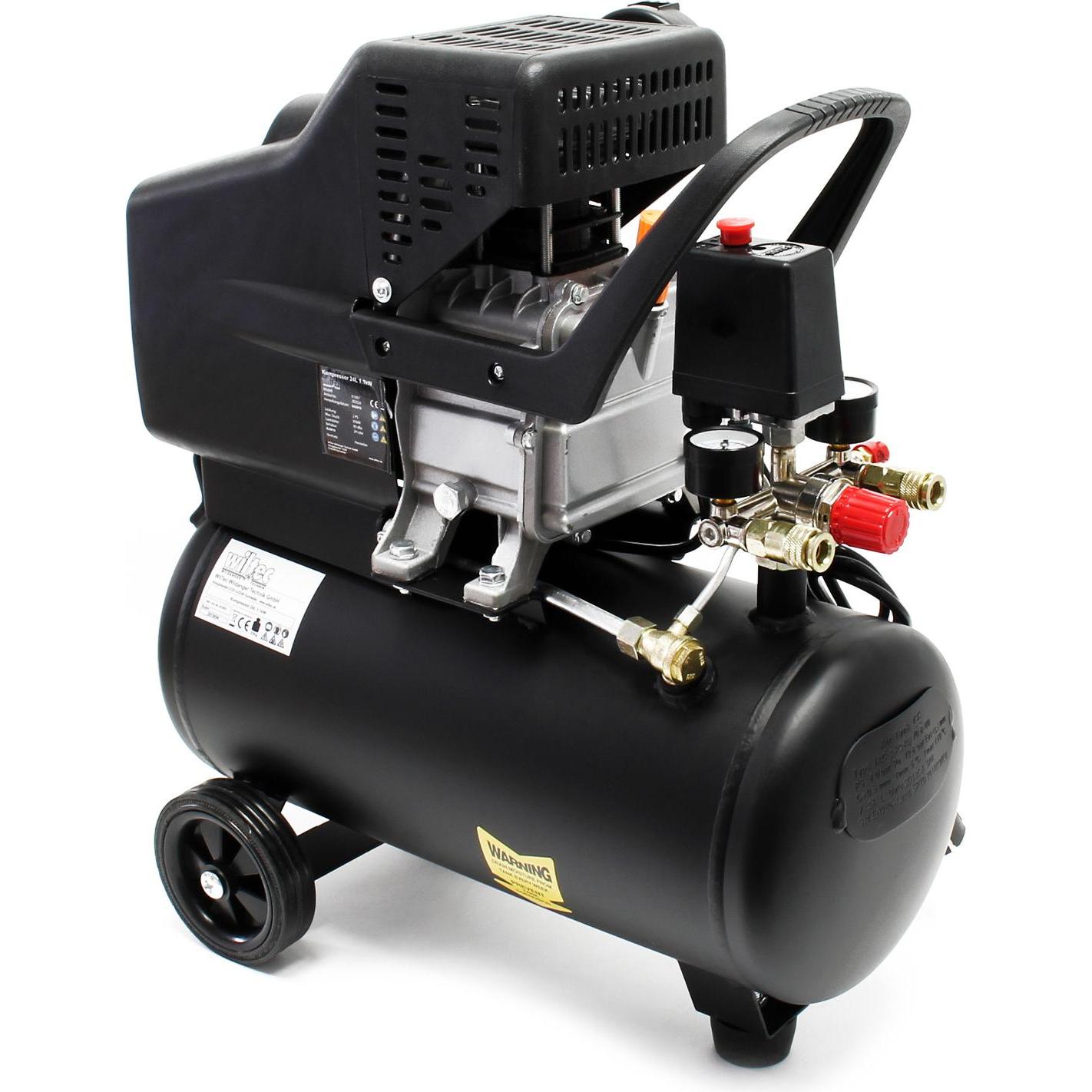 Thumbnail - Wiltec, Kompressor, Druckluftkompressor 24L Kessel 1100W 1,1kW Kompressor Druckluftbehälter (24 l)