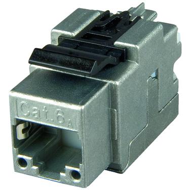 Telegärtner RJ Buchse AMJ-K Modul Cat.6A, Elektronikkabel + Stecker, Grau