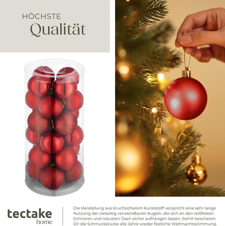 Actual product image tectake Christmas baubles (24 -part)