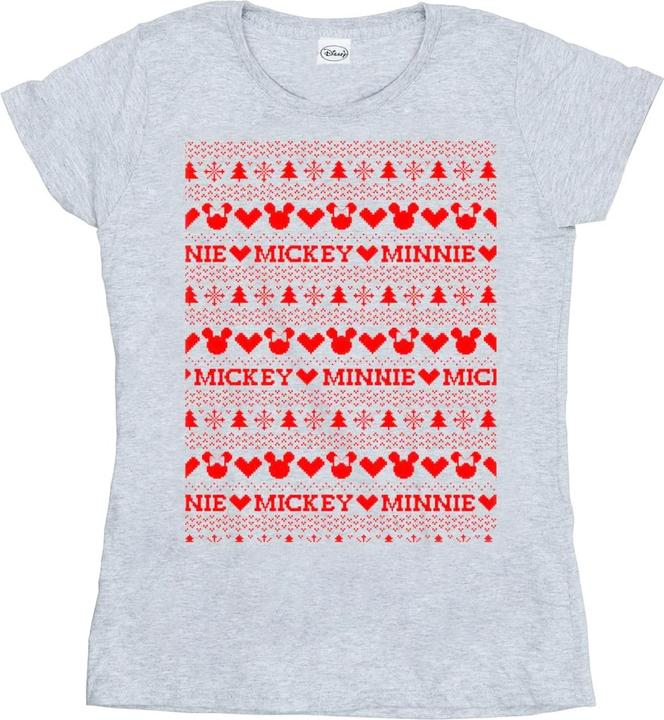Produktbild Disney Mickey And Minnie Christmas Fair Isle TShirt (L)