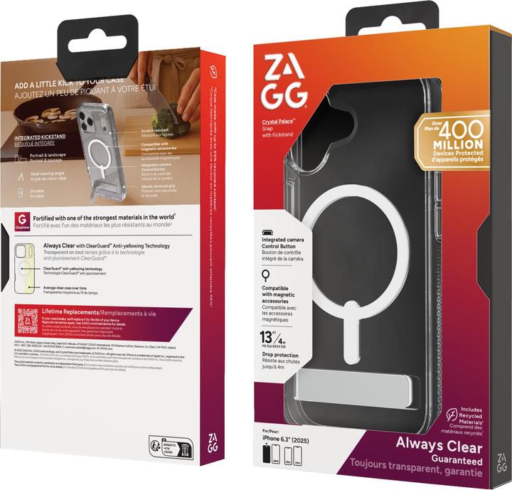 Actual product image Zagg Case für Apple iPhone 17 Crystal Palace Snap mit Kickstand (Apple iPhone 17)