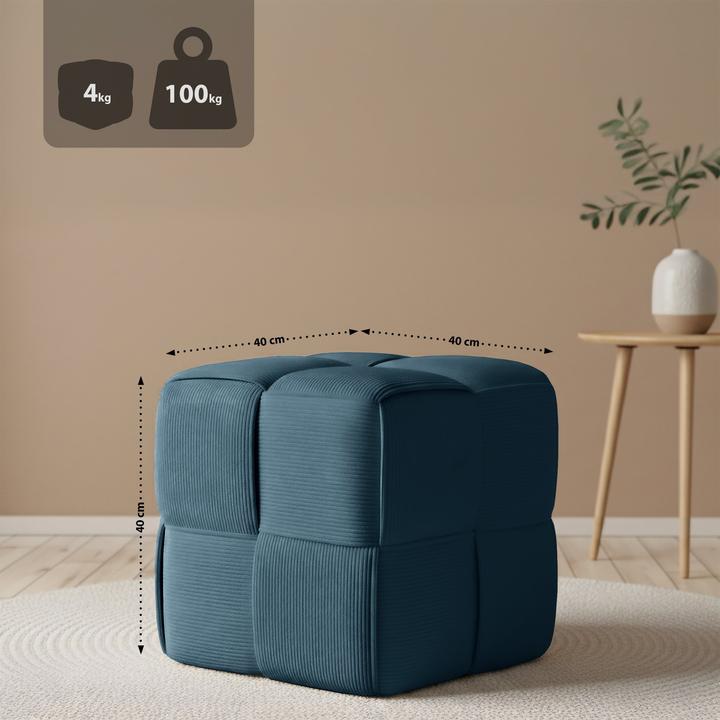 Actual product image CLP Sitzhocker Cordstoff Forinta