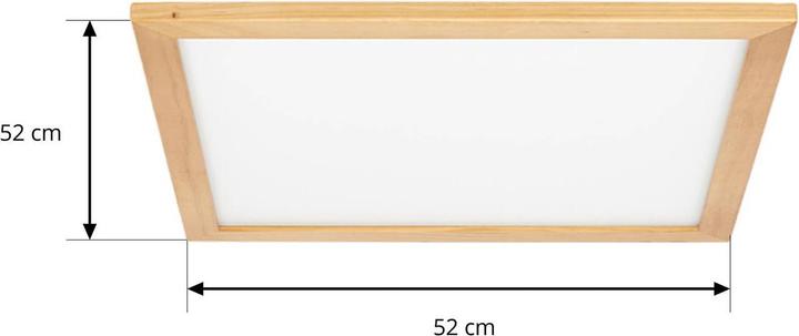 Actual product image Lucande Joren LED ceiling light angular wood 52cm (2000 lm)