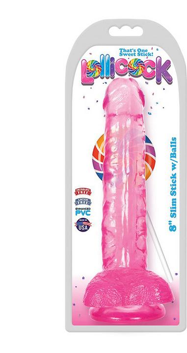 Actual product image Lollicock Slim Stick with Balls Cherry Ice