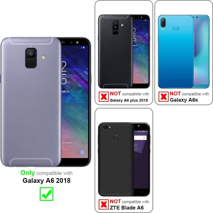 Produktbild Cadorabo TPU Matt Metallic Cover (Samsung Galaxy J6 (2018))