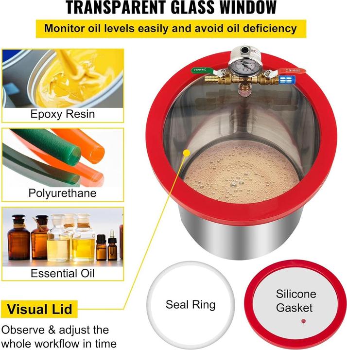 Image du produit Vevor Pompa a Vuoto con Camera (19 l)