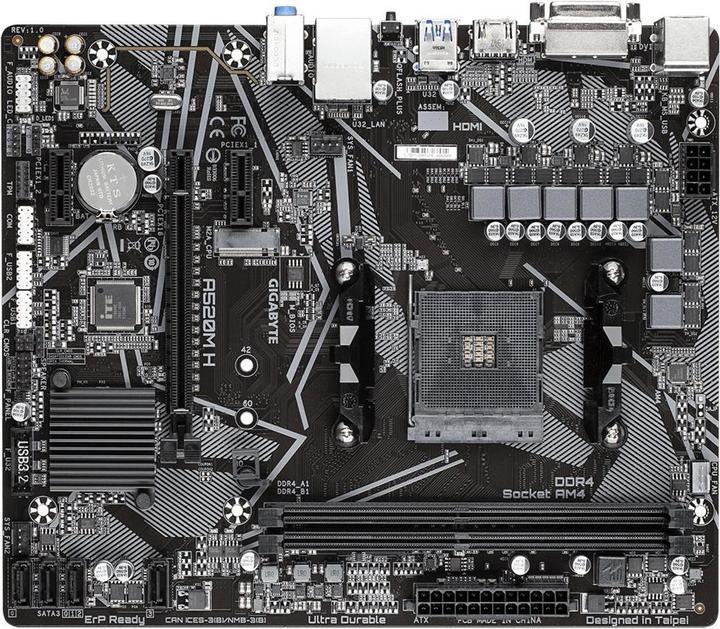 Produktbild Gigabyte A520M H (AM4, AMD A520, mATX)