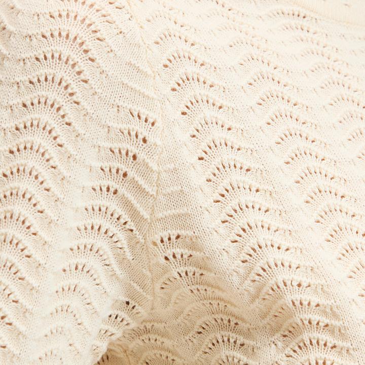 Produktbild BlockX Pullover mit Rundhalsausschnitt und kurzen Ärmeln aus Pointelle-Mesh (M)