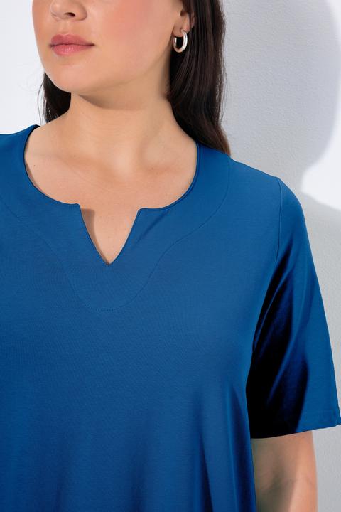 Actual product image Ulla Popken Essential Notch Neck Stretch Tee (62)